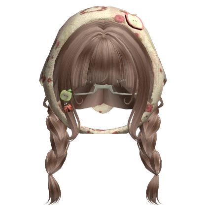 ♡ Mori kei Igari Low Braided Pigtails in Milktea