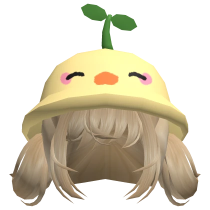 Cute Blonde Girl w Duck Hat