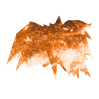 Orange Galaxy Space Scene Hair