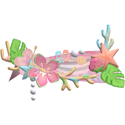 ♡ gyaru harajuku colourful tropical summer skirt