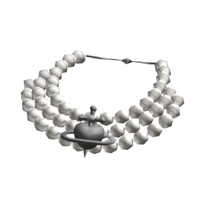 Heartache Pearl Choker Silver