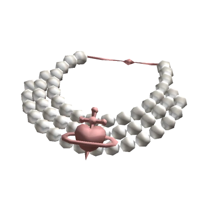 Heartache Pearl Choker Pink