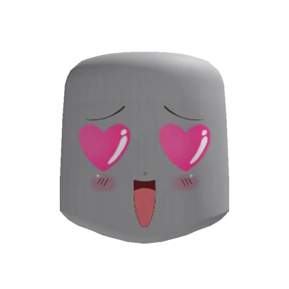 Anime Kawaii Blushing Heart Eyes Face - Narrow