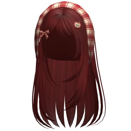 ♡ igari mori kei apple bandana hair (red)