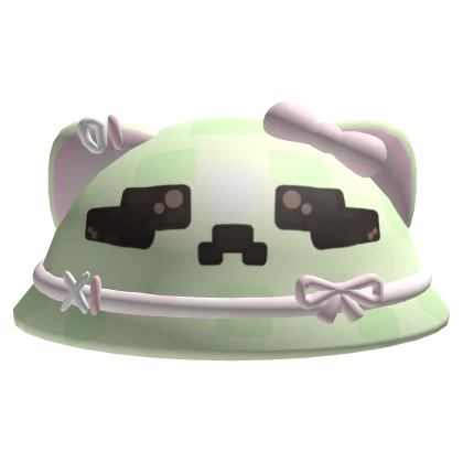 cute creeper kitty hat