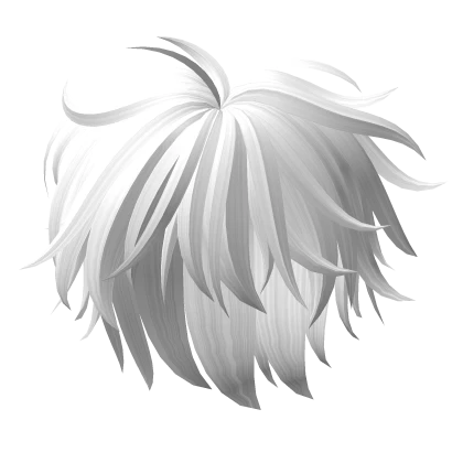 Y2K Fluffy Messy Boy Hair in White