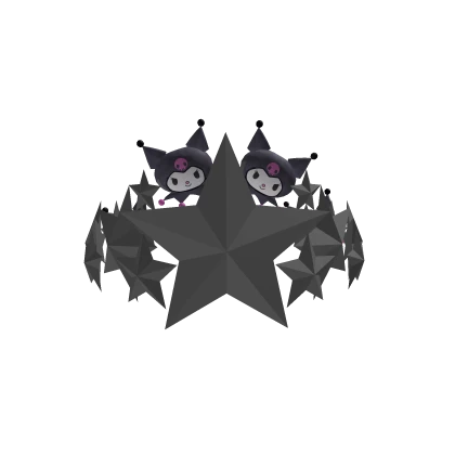 Grunge Grey Kuromi Star Crown