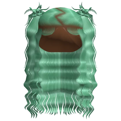 ☆ | Mint Green Y2K Crimped Pigtails