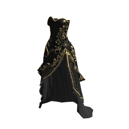♾️ Black & gold twilight bloom gown