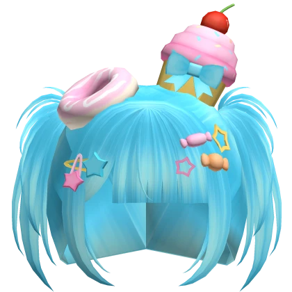 ♡ harajuku decora kei spikey pigtails (blue)