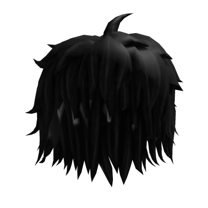 black messy punk scene anime emo long hair