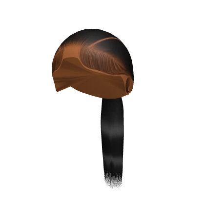 V Part Slick Back Low Ponytail [BLACK]