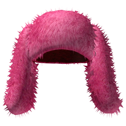 Fur Bunny Hat (Hot Pink)