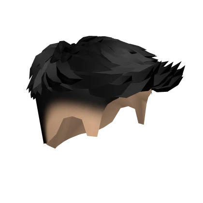 Swept Burst Fade Hair Black