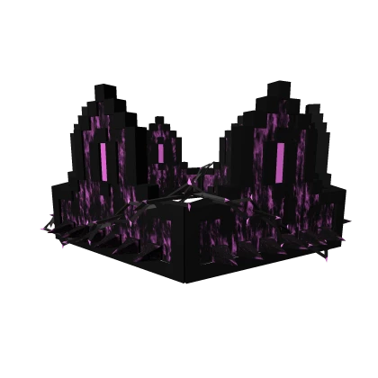 Pink Splatter Grunge Thorned Chained 8-Bit Crown