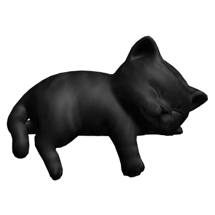 Black Tabby Cat Kitten Sleeping On Right Shoulder