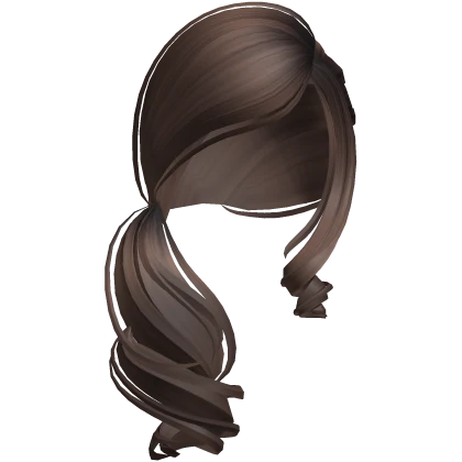 Cute Side Twirly Pigtail Hair (Brown)