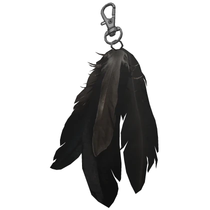 Feather Black Vintage Waist Keychain 1.0