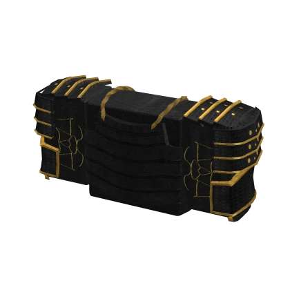 Black and Gold Samurai Chest Armor