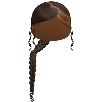 Heart Swoop w Braid in Brown