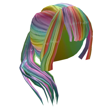 Stylish Side Ponytail Rainbow  