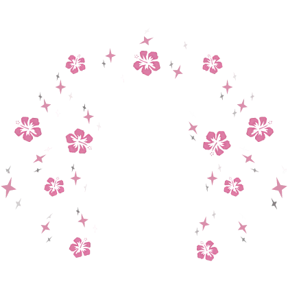 Summer Sparkling Hibiscus Flower Aura in PINK
