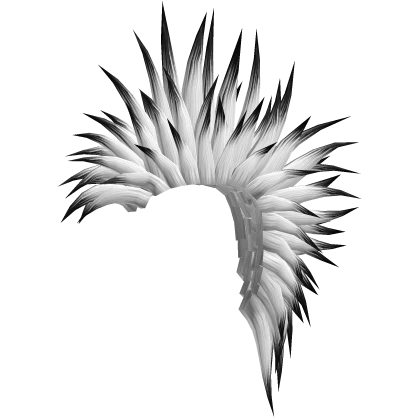 White Fade Spiky Punk Mohawk