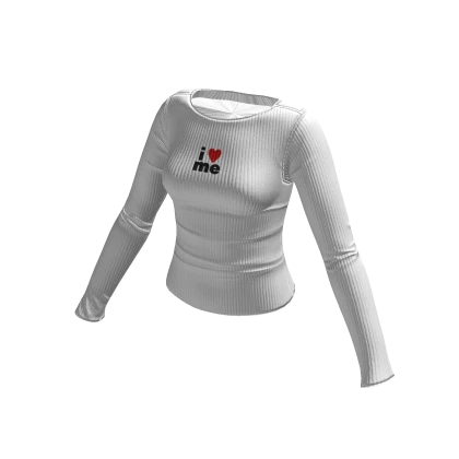 ☆ white knit graphic longsleeve