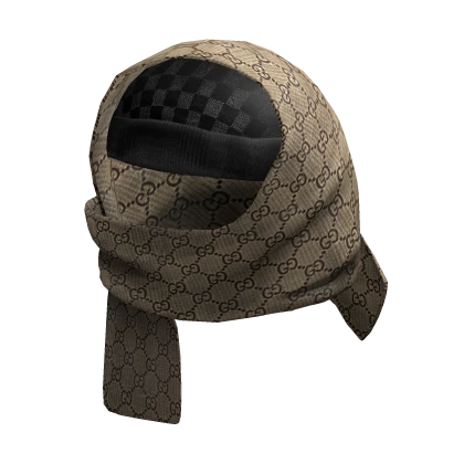 desighner scarf w/ checkered beanie