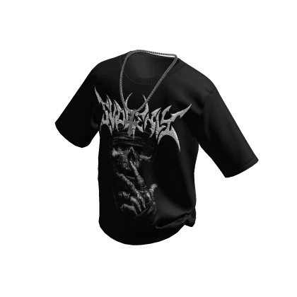 Graphic SVDDENLY T-Shirt Black w/ Cross Chain