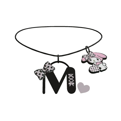 Black “M” Necklace Goth My Melody