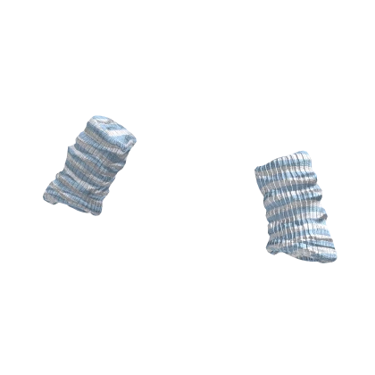 Striped Soft Arm Warmers (White and Blue)