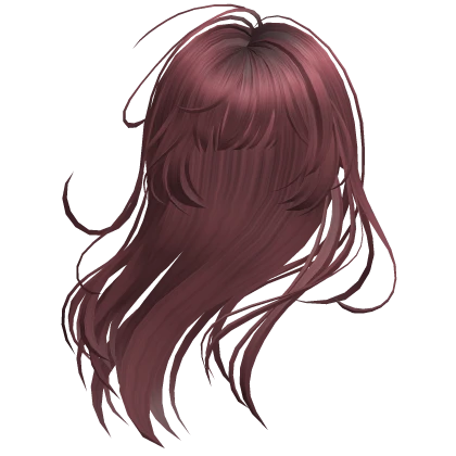 Dark Pink Wind-Blown Long Anime Hair