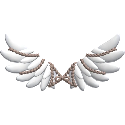 tied rope angel wings white