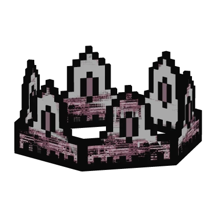 Lavender Rose Pink Animated Glitch 8-Bit Crown