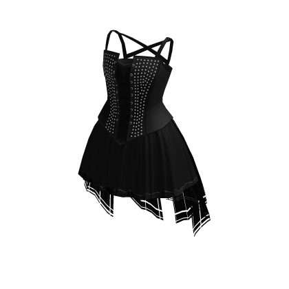 Black punk goth dress