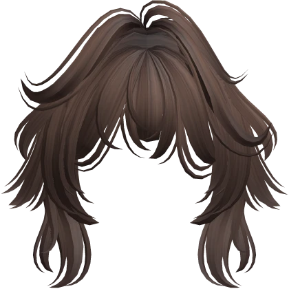 Cute Messy Anime Wolf Cut Bangs (Brown)