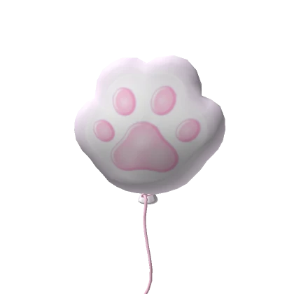 Kitty Paw Balloon - white