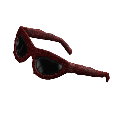 (raised) mohair fur red sunglasses