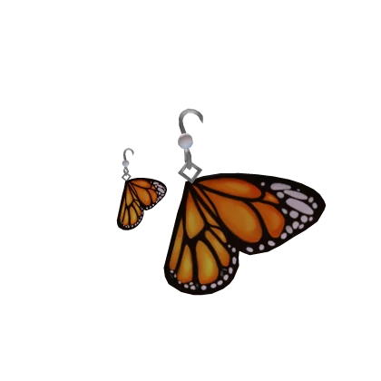 Monarch Butterfly Wing Earrings