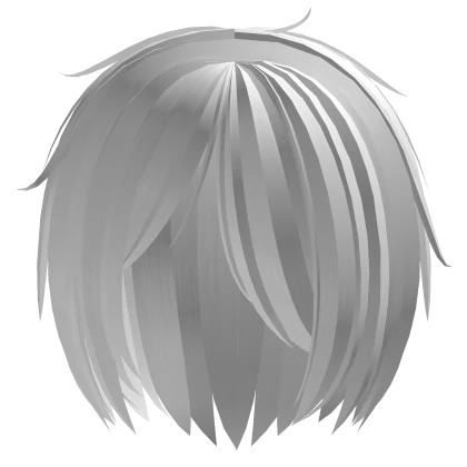 emo edgy anime eye covering hair white