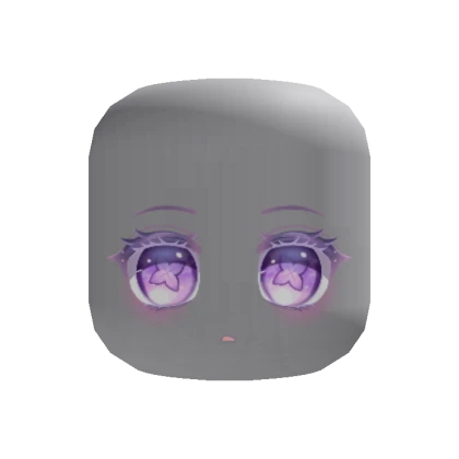 Pastel Purple Dreamy Flower Anime Eyes Blush Chibi