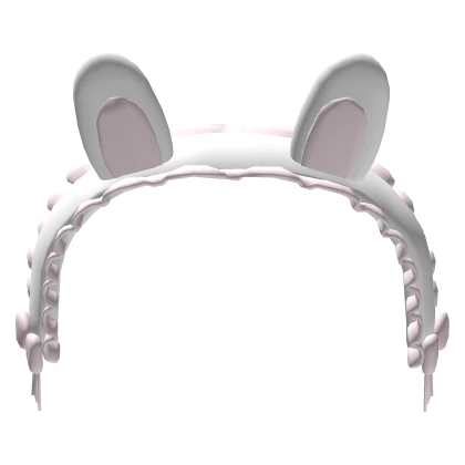 Cute Pink and White Lace Bunny Headband
