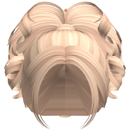 Blonde Flowy Preppy Baddie Curly Ponytail Hair
