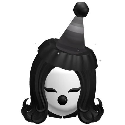 Dark Party Clown Face Hair