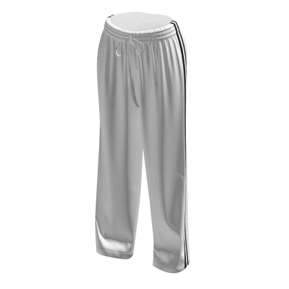 White Sweatpants Black Striped