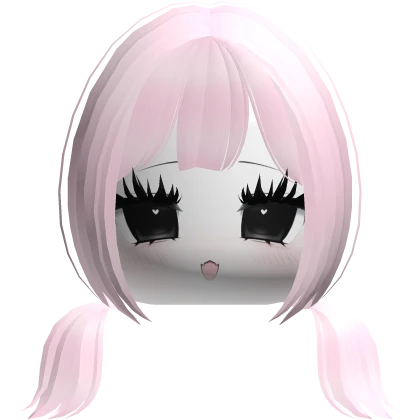 vkei moe pink hair emo lovestruck face mask