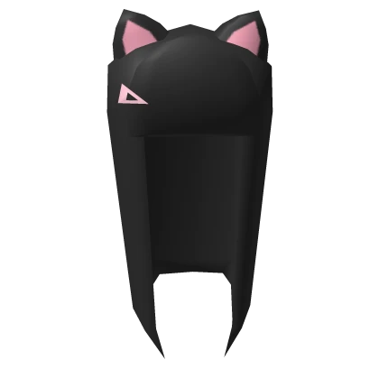 🎀Low poly Black Neko Hair