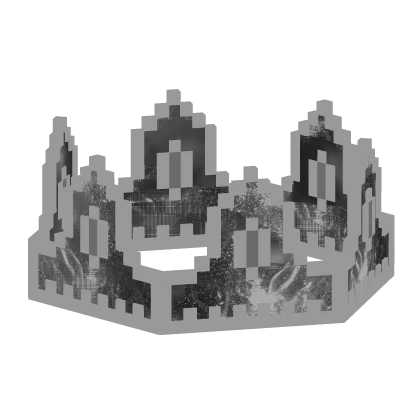 White Galaxy Animated Glitch 8-Bit Crown