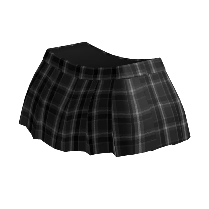 [1.0 R6] Long Black Checkered Skirt (Front)
